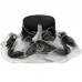  Gorgeous Foldable Wide Brim Organza Hat Organza Bowler Sun Flower Decor US  eb-12970707